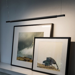 Linescapes pozioma lampa wisząca, czarna