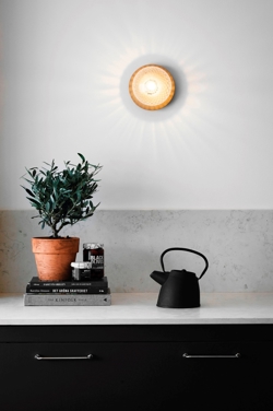 Liila 1 medium kinkiet / lampa sufitowa IP44, nordic złoty/przezroczysty