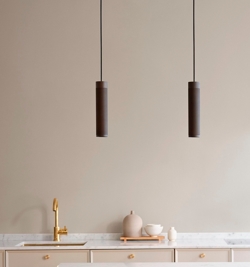 Thorup Copenhagen Patrone pendel, czarno-brązowany mosiądz, 300 mm