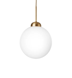 Okrągłe białe lampy szklane