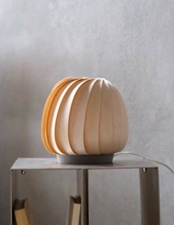 ST906 Mini lampa stołowa, brzoza/naturalny, 18 x 18 cm