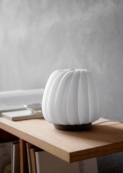 ST906 Mini lampa stołowa, papier/biały, 18 x 18 cm